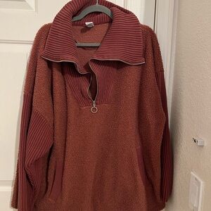 Livi Active Rust V-Neck Sweater